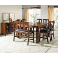 Furniture Rewards - Lakewood Counter Table, 6 Chairs and Counter Bench